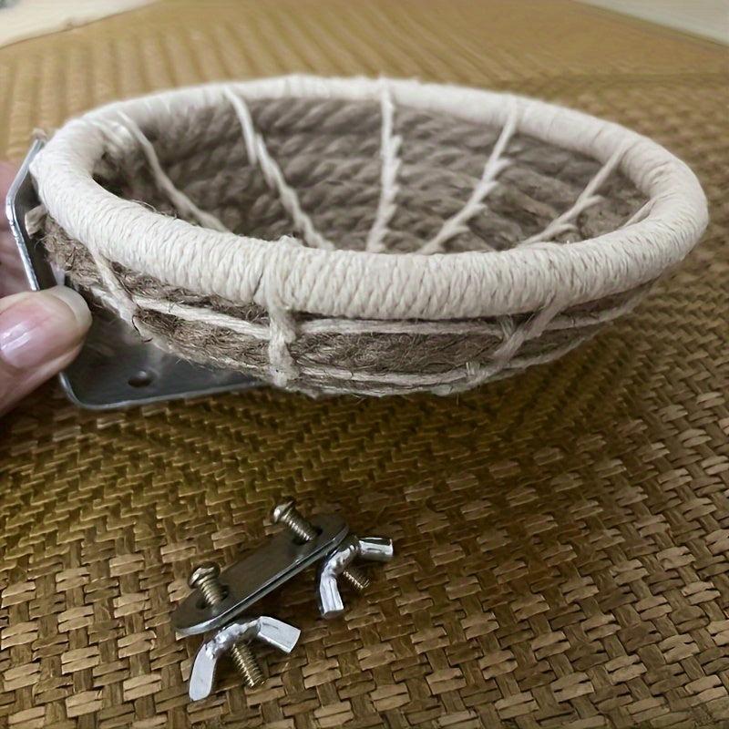 Hand Knitted Hemp Rope Nest For Birds - Warm Sleeping Nest Birdcage Accessories