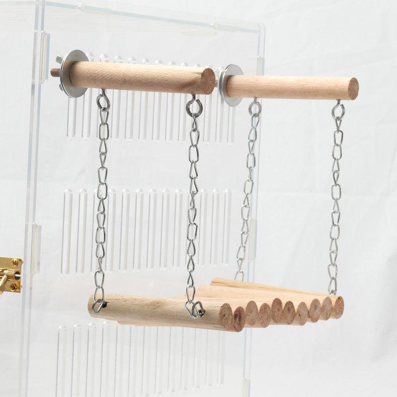 Wooden Swing Toy for Pet Bird Cage