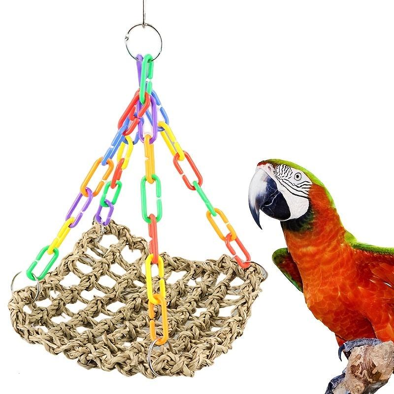 Parrot Swing Toys Foraging Chew Toys Seagrass Mats & More