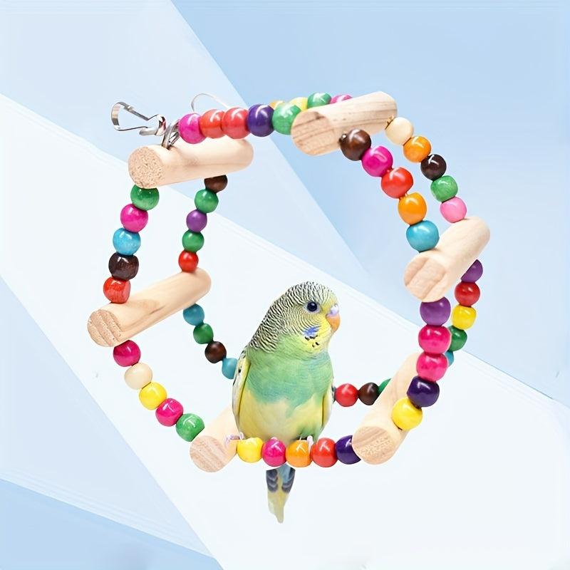 Colorful Beaded Climbing Ladder for Birds Toys