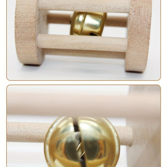 Wooden Hamster Parrot Toy Teeth Grinding Toy Bird Training Toy