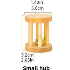 Wooden Hamster Parrot Toy Teeth Grinding Toy Bird Training Toy