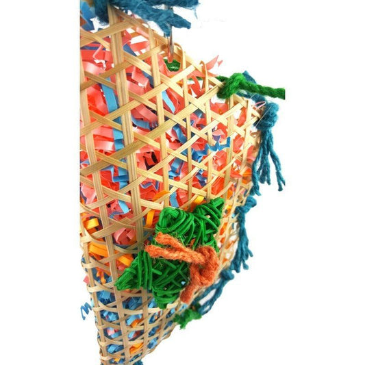 Parrot Toy Hanging Bird Toy Wire Straw Rope Bamboo Drawing Toy