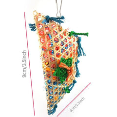Parrot Toy Hanging Bird Toy Wire Straw Rope Bamboo Drawing Toy