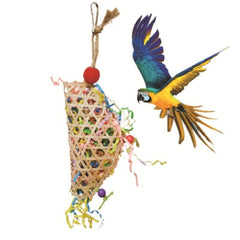 Parrot Toy Hanging Bird Toy Wire Straw Rope Bamboo Drawing Toy