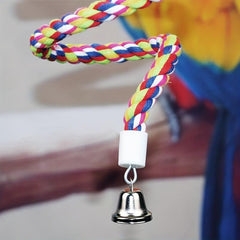 Large Bird Rope Perched Parakeet Toys Spiral Bird Toys For Cockatiels