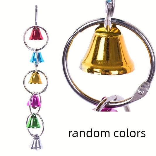 Colorful Metal Bell String Toy for Pet Birds
