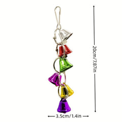 Colorful Metal Bell String Toy for Pet Birds