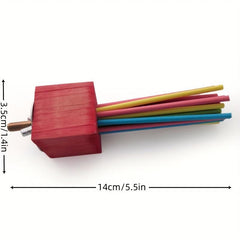 Parrot Toy Bird Toy Chewing Paper Biting Bird Toy With Colored Sticks
