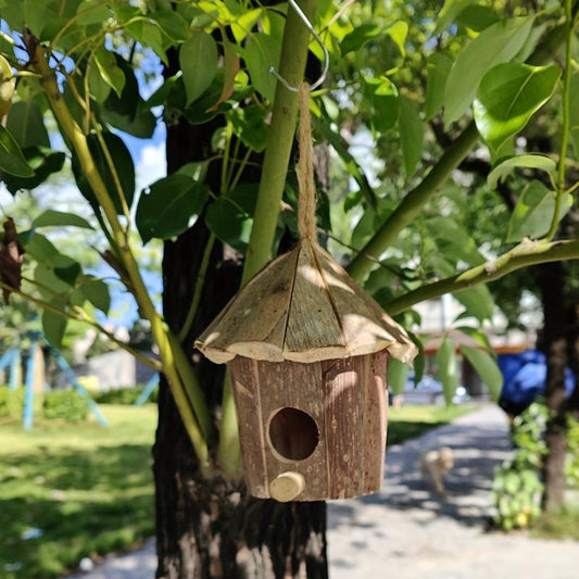 Outdoor Hanging Wooden Bird House for Small Birds
