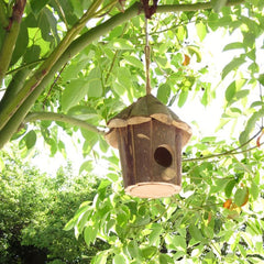 Outdoor Hanging Wooden Bird House for Small Birds
