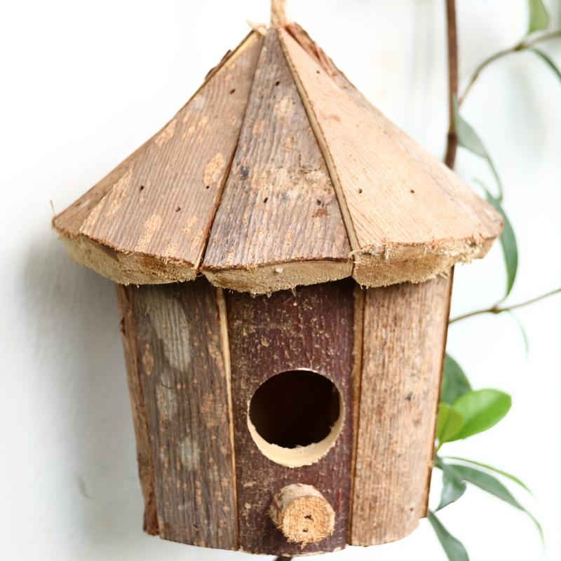 Outdoor Hanging Wooden Bird House for Small Birds