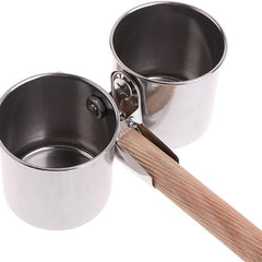 Stainless Bird Food Cans Feeding Cups for Small Birds
