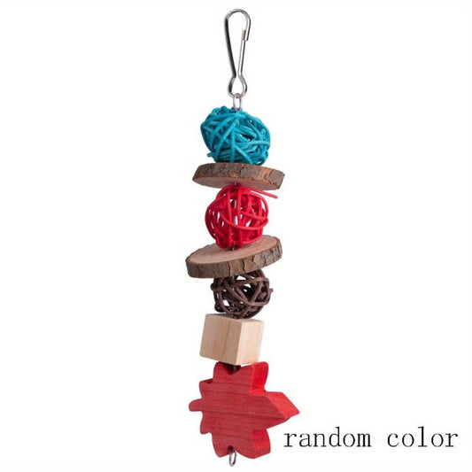Colorful Bamboo Shredding Toy for Small Birds