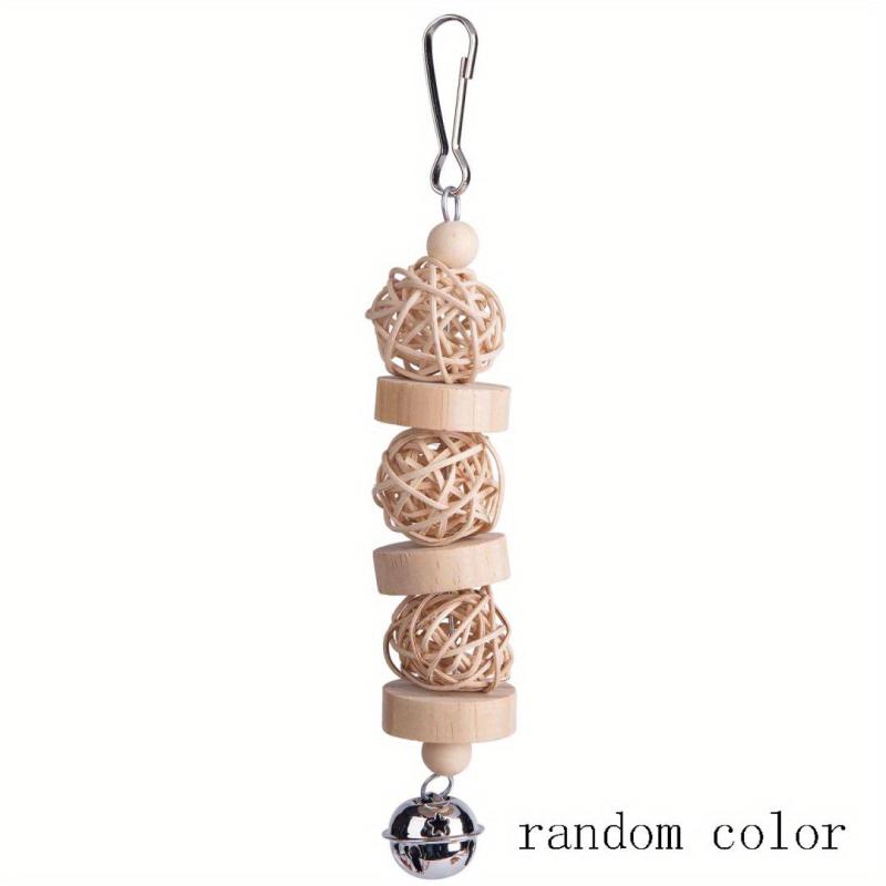 Colorful Bamboo Shredding Toy for Small Birds