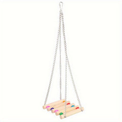 Wooden Suspension Bridge Hanging Bird Toy for Cockatiel Budgerigar