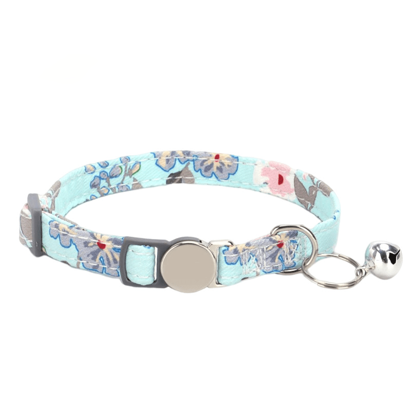 Floral Pet Collar Bell Adjustable Cat Dog Necklace
