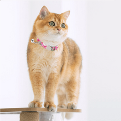 Floral Pet Collar Bell Adjustable Cat Dog Necklace