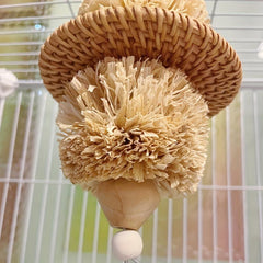 Natural Bird Foraging Chew Toys Hanging Parrot Bird Molar Toy