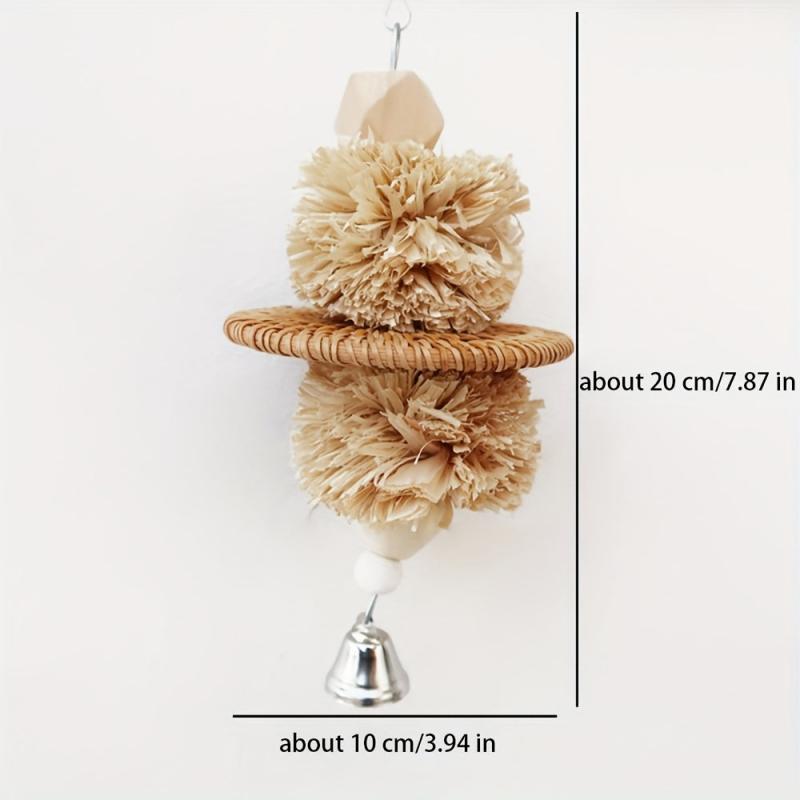 Natural Bird Foraging Chew Toys Hanging Parrot Bird Molar Toy