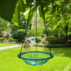 Bird Flower Shaped Bird Feeder Garden Outdoor Hanging Bird Bath Water Feeder