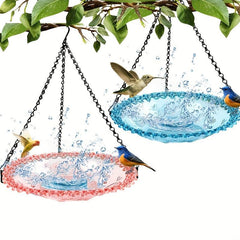 Bird Flower Shaped Bird Feeder Garden Outdoor Hanging Bird Bath Water Feeder
