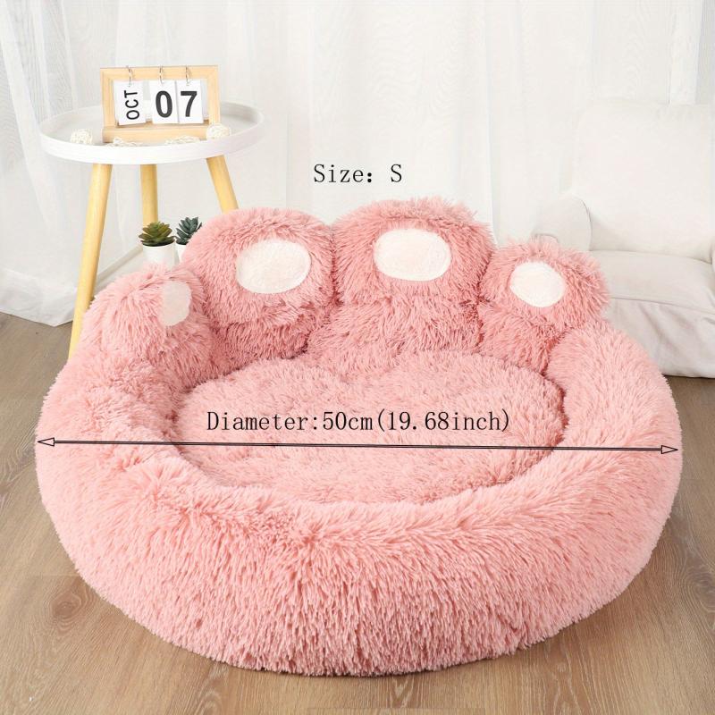 Cozy Bear Paw Pet Bed for Dogs and Cats Soft Sleeping Solution