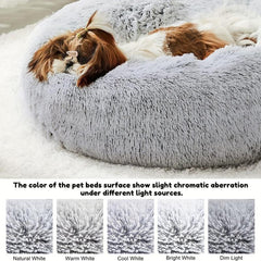 Soft Warm Donut Cat Bed - Calming Cuddler Cat Bed