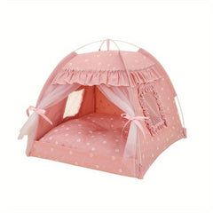Portable Pet Tent with Cushion for Small Pets