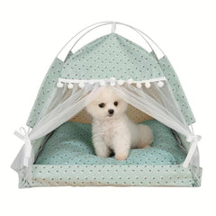 Portable Pet Tent with Cushion for Small Pets