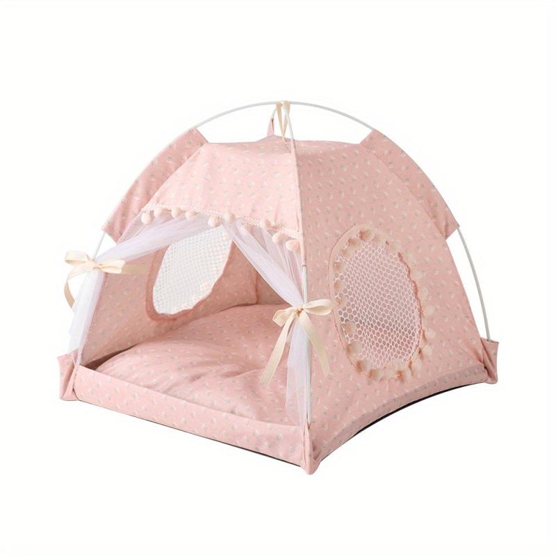 Portable Pet Tent with Cushion for Small Pets