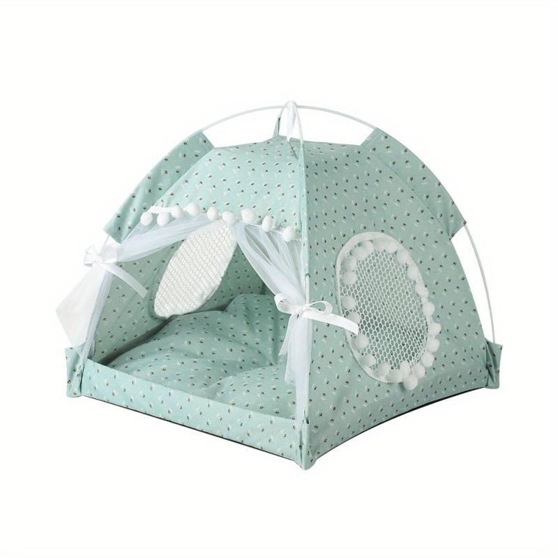 Portable Pet Tent with Cushion for Small Pets