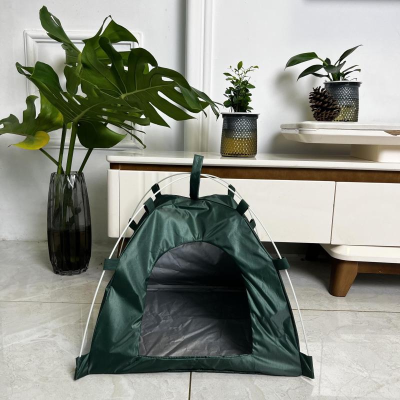 Foldable Pet Tent with Mat for Outdoor Travel - Ideal for Cats and Dogs