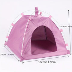 Foldable Pet Tent with Mat for Outdoor Travel - Ideal for Cats and Dogs