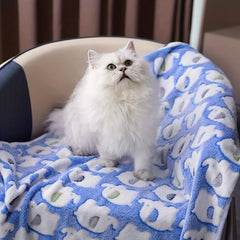 Animal Print Pet Blanket Soft Warm Bedding Dogs Cats