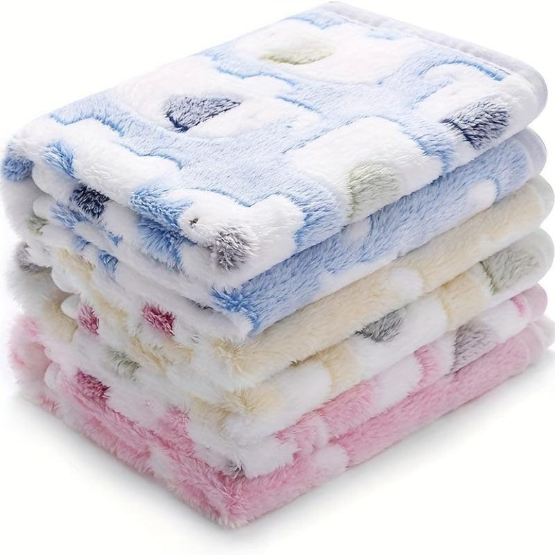 Animal Print Pet Blanket Soft Warm Bedding Dogs Cats