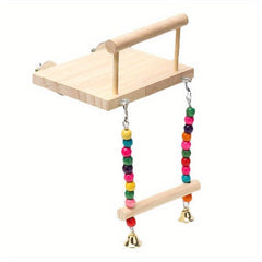 Colorful Beads Parrot Toy Swing Climbing Ladder Jumping Board