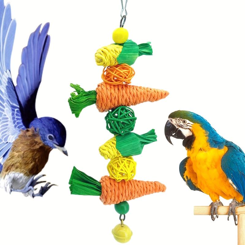 Bird Foraging Toy Cockatiel Parakeet Chewing Hanging Bird Cage Accessories