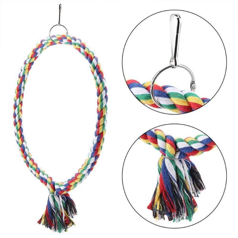 Parrot Circle Ring Rope Perch Stand Bird Toy