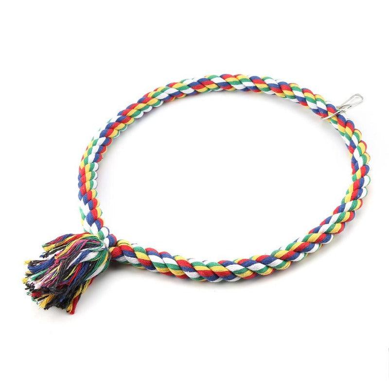 Parrot Circle Ring Rope Perch Stand Bird Toy