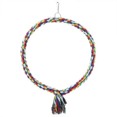 Parrot Circle Ring Rope Perch Stand Bird Toy