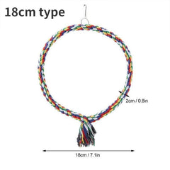 Parrot Circle Ring Rope Perch Stand Bird Toy