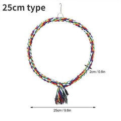 Parrot Circle Ring Rope Perch Stand Bird Toy