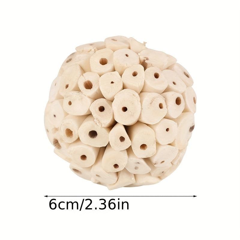 Natural Straw Ball Parrot Shredding Toy for Bird Teeth Grinding