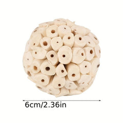 Natural Straw Ball Parrot Shredding Toy for Bird Teeth Grinding