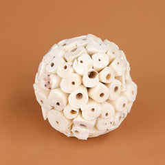 Natural Straw Ball Parrot Shredding Toy for Bird Teeth Grinding