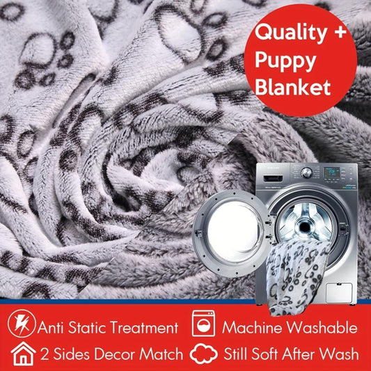 Pet Blanket Dog Cat Paw Print Blanket For Bed Cover Couch