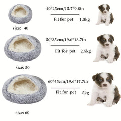 Shell Shaped Cat Nest Plush Cat Cave Bed Non-slip Waterproof Bottom
