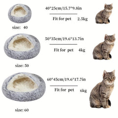 Shell Shaped Cat Nest Plush Cat Cave Bed Non-slip Waterproof Bottom