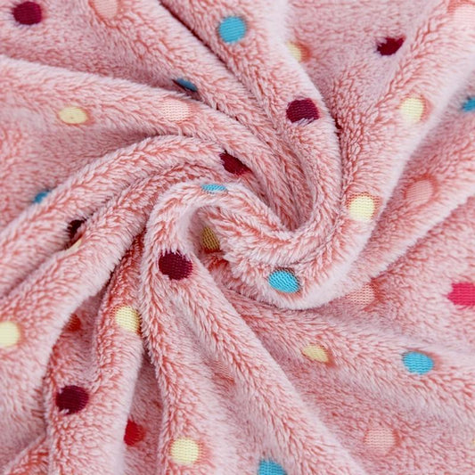 Soft Fleece Pet Blanket Machine Washable Cozy Cover